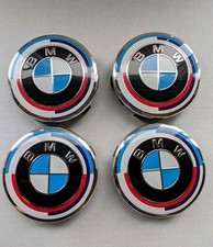 Set of four 68mm BMW 50th Year Anniversary Wheel Centre Caps