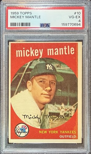 1959 TOPPS MICKEY MANTLE #10 PSA 4 VG-EX
