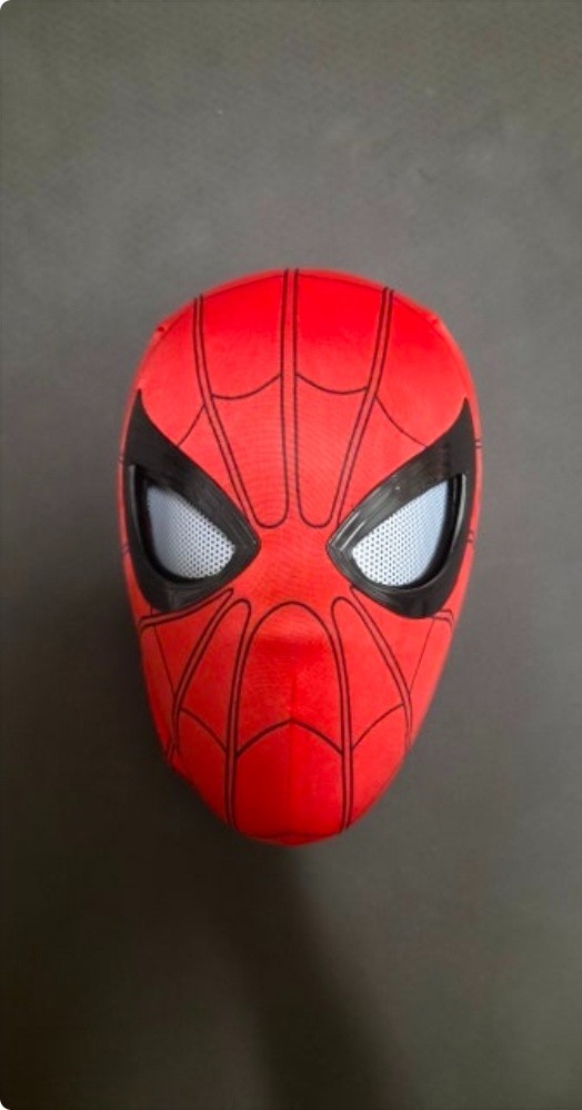 Máscara Spiderman con Anillo Control Remoto Cierre de Ojos Ojos Parpadeantes Casco Juegos con disfraces