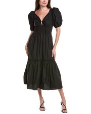 Ganni Poplin Midi Dress Women's