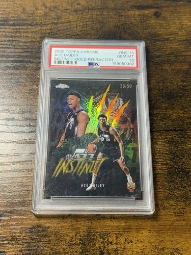2025 Topps Chrome Ace Bailey Refractors Gold (PSA 10)