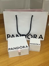 GENUINE Pandora Silver Heart Pendent and Cable Chain Set New Boxed Never Used