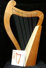 19-String Mahogany Lyre Harp | Solid Wood | Includes Music Book Beginner to Pros