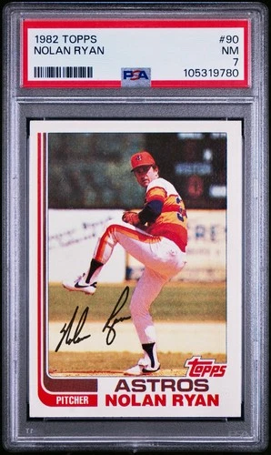 🔥 1982 Topps - NOLAN RYAN #90 - PSA 7!!