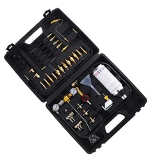 Auto Fuel Injector Service Tool for Gas Cars with Complete Adapter Set 0-220PSI