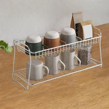 Mug Storage Shelf Rack Vanity Organizer Spice Rack for Bathroom Kitchen Home