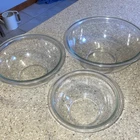 Set of 3 Vintage PYREX Clear Nesting Mixing Bowls 322 323 325