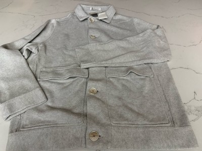 NWT $3450 Brunello Cucinelli Heavy Cotton Cardigan Sweater - Large (IT52, US42)