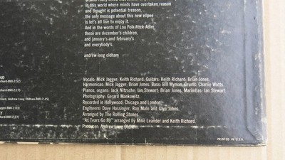 The Rolling Stones Vinyl LP 