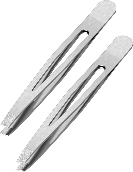 Bezox Pinzetten Set 2 St - Edelstahl Pinzette Perfekte PräZision Zum Augenbrauen-image