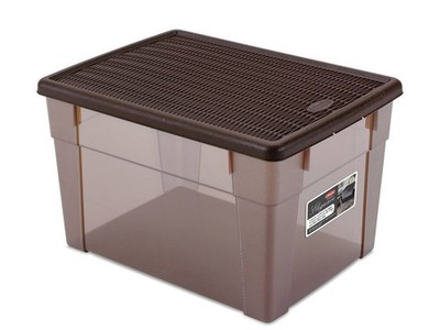 Stefanplast Aufbewahrungsbox Elegance Multiuso XL 20lt Moka