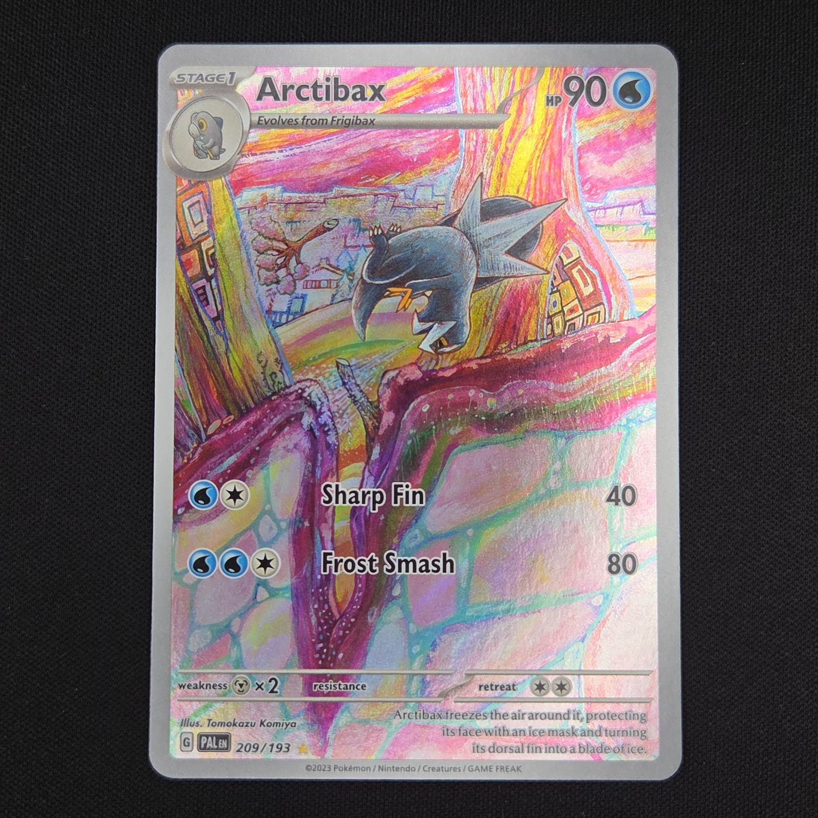 Pokémon TCG Card Arctibax 209/193 Paldea Evolved Illustration Rare Holo - NM