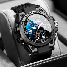Men s Digital Sports Watch Alarm Stopwatch Date Alloy Case Outdoor