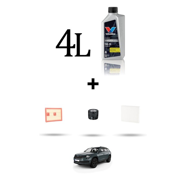 Hoffcar Wartungskit 4 Filter Und 5L ÖL FüR Skoda Roomster 1.6 TDI 66KW Ab 201-image