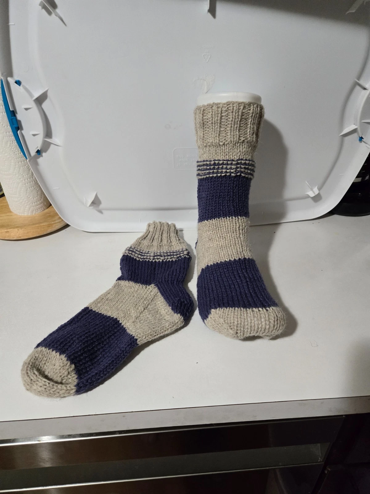 HAND KNIT MEN'S Women's WOOL SOCKS 10" to 11" Foot QUARTER SOCK