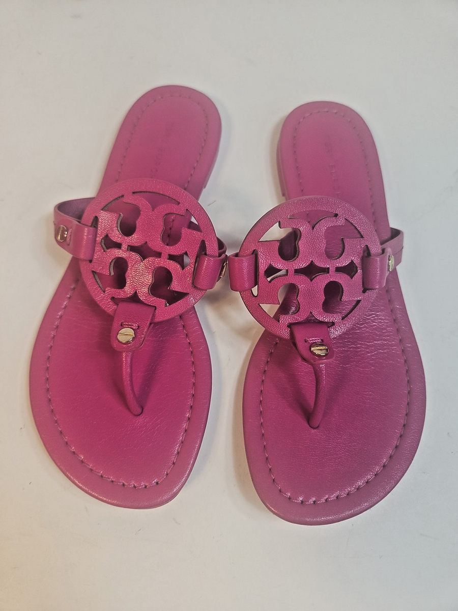 Tory Burch Miller Goat Leather Sandals. Fuchsia. Style: 157582