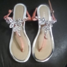 Chic Women's Sandals with Crystal Butterfly Accents