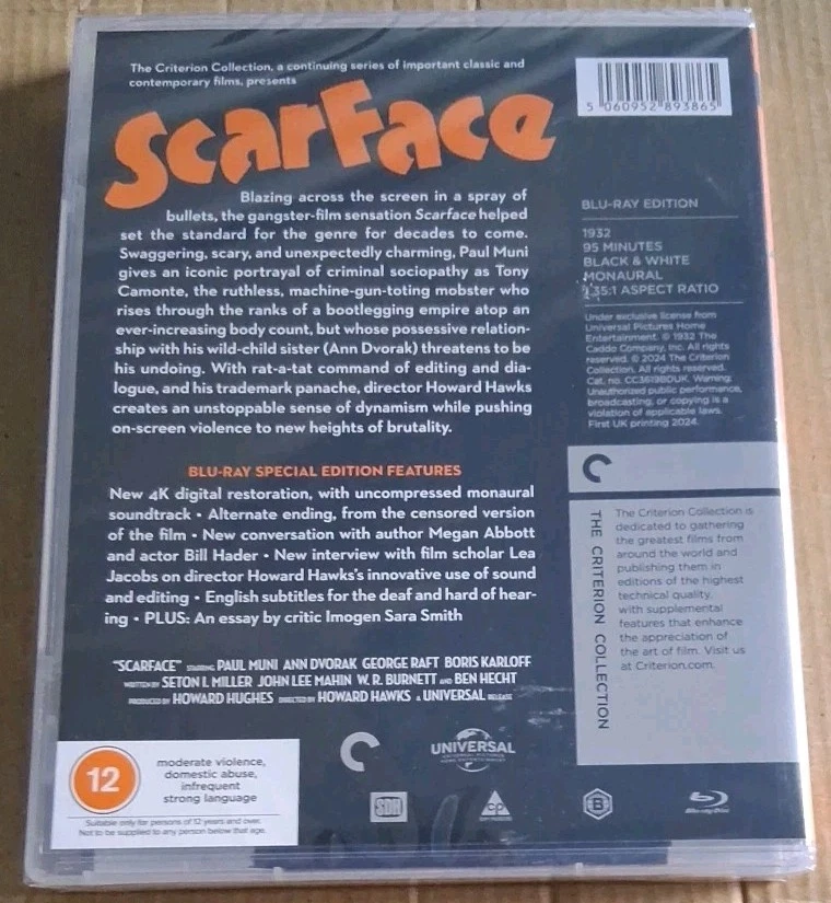Scarface - The Criterion Collection UK (Blu-ray, 2024) - Image 2 of 2