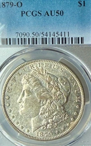 1879-O AU50 PCGS New Orleans Mint Morgan Silver Dollar