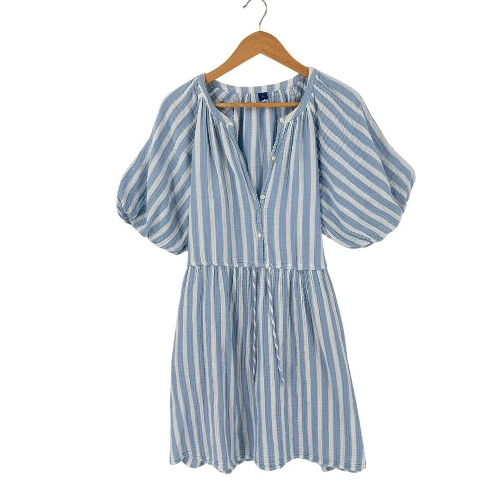 old navy striped linen dress Old Navy Linen Blend Stripe Maxi Dress Navy White Size Small
