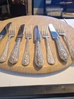 New Listing8 Stieff “Corsage” Sterling Silver 4 Knives 8 7/8th ".4 Forks 7 1/16th. No Mono.