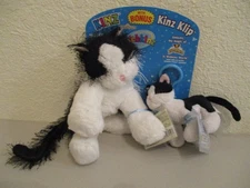 Webkinz Black & White Cat Set w/ B & W Cat Kinz Klip -WKS016A New. Two codes