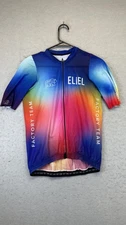 Eliel Cycling Jersey Mens Small Rainbow Gradient Full Zip 2022 EFT Factory Team
