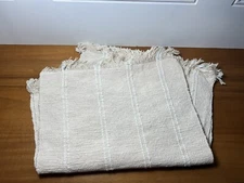 Pottery Barn Becker Double Stripe Handwoven Cotton Placemats, Set of 4, White