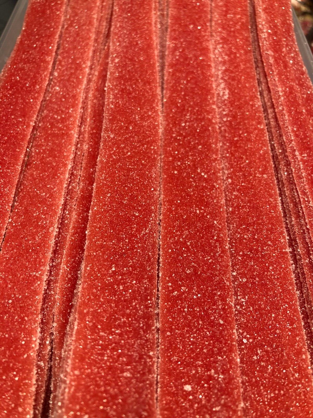 Fizzy Sour Candy Belts Strips Apple Strawberry Rainbow Pick n Mix