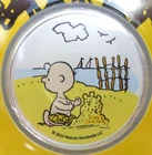 1 oz. Peanuts CHARLIE BROWN builds a SANDCASTLE colorized .999 silver IN CARD