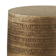 Wynden Hall Jean Boho Metal 15-inch Accent Side Table - 15" w x 15" d x 20" h