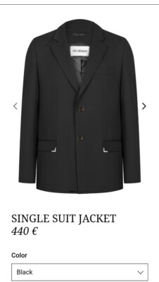 han kjøbenhavn coat black size M