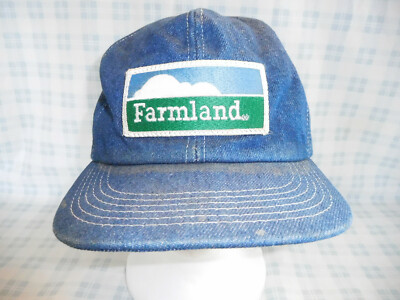 Farmland cap USA製 Vintage Farmland Patch Denim Baseball Cap Hat Snapback K Products