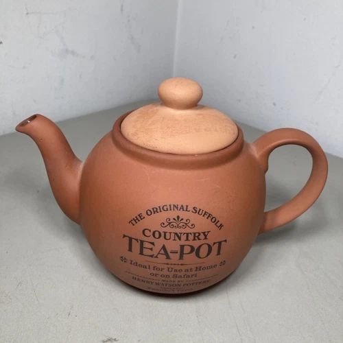 The Original Suffolk Country Teapot Henry Watson Pottery England Terracotta