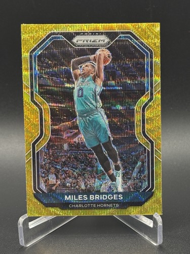 2020-21 Panini Prizm Gold Wave #178 Miles Bridges Charlotte Hornets
