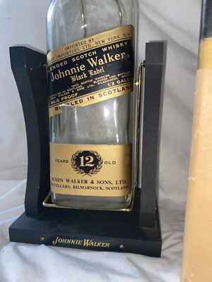 Vintage 1/2 Gallon Johnnie Walker Black Label Whiskey Bottle Vintage 1/2 Gallon Johnnie Walker Black Label Whiskey Bottle