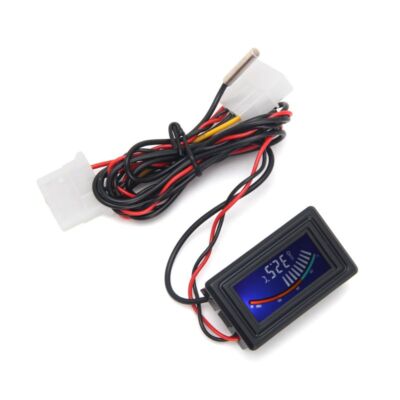 Digital LCD Thermometer Temperature Meter Gauge Molex Panel Mount C/F PC MOD
