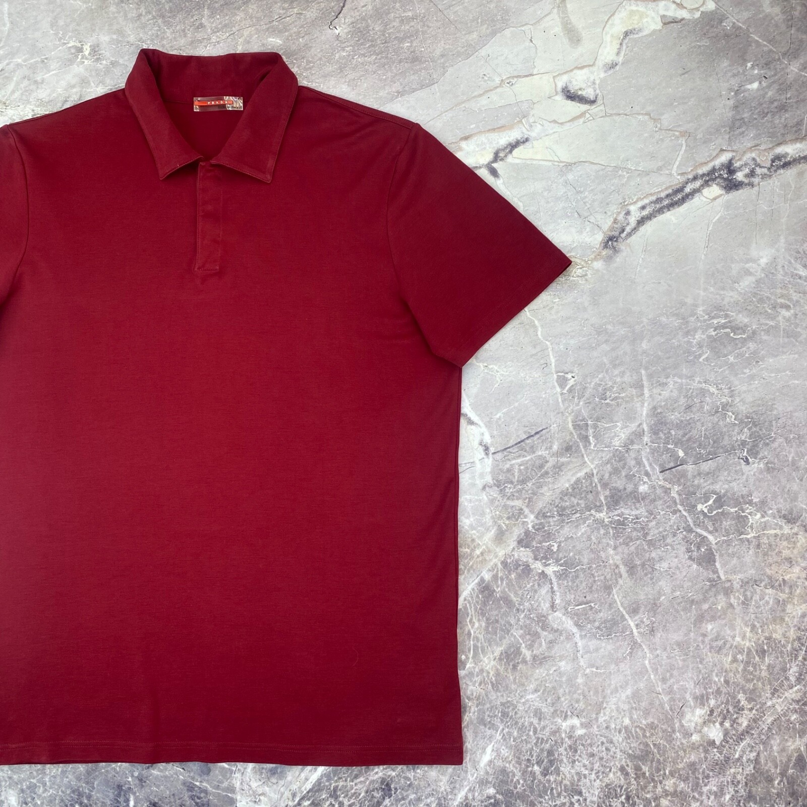 Prada Polo Red Label T shirt Red Tab Logo Mens L Luxury Old money thumbnail 7
