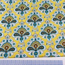 OOP 1/2 Yard Amy Butler French Wallpaper Yellow Cotton Fabric 18" x 42" Rowan
