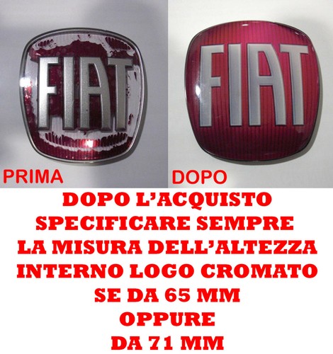 ADESIVO 3D PVC STICKER STEMMA LOGO FIAT GRANDE PUNTO EVO MYLIFE COFANO - Foto 4