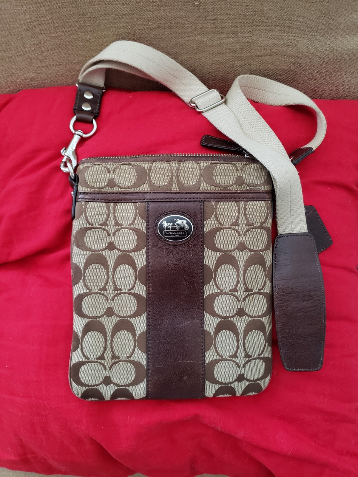 Women's Coach Bag Sutton Swingpak Crossbody Tan W Lo… Gem