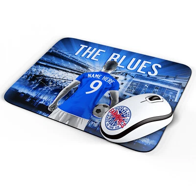 THEFANATICS Personalised Chelsea Mouse Mat Retro Football Office Work Pad Mens Dad Gift AF33