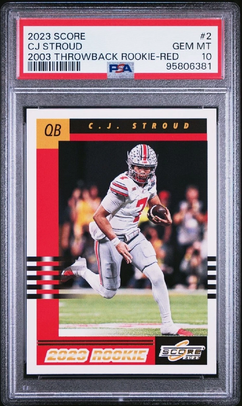 CJ Stroud Panini Score 2003 Throwback Rookie #2 Red