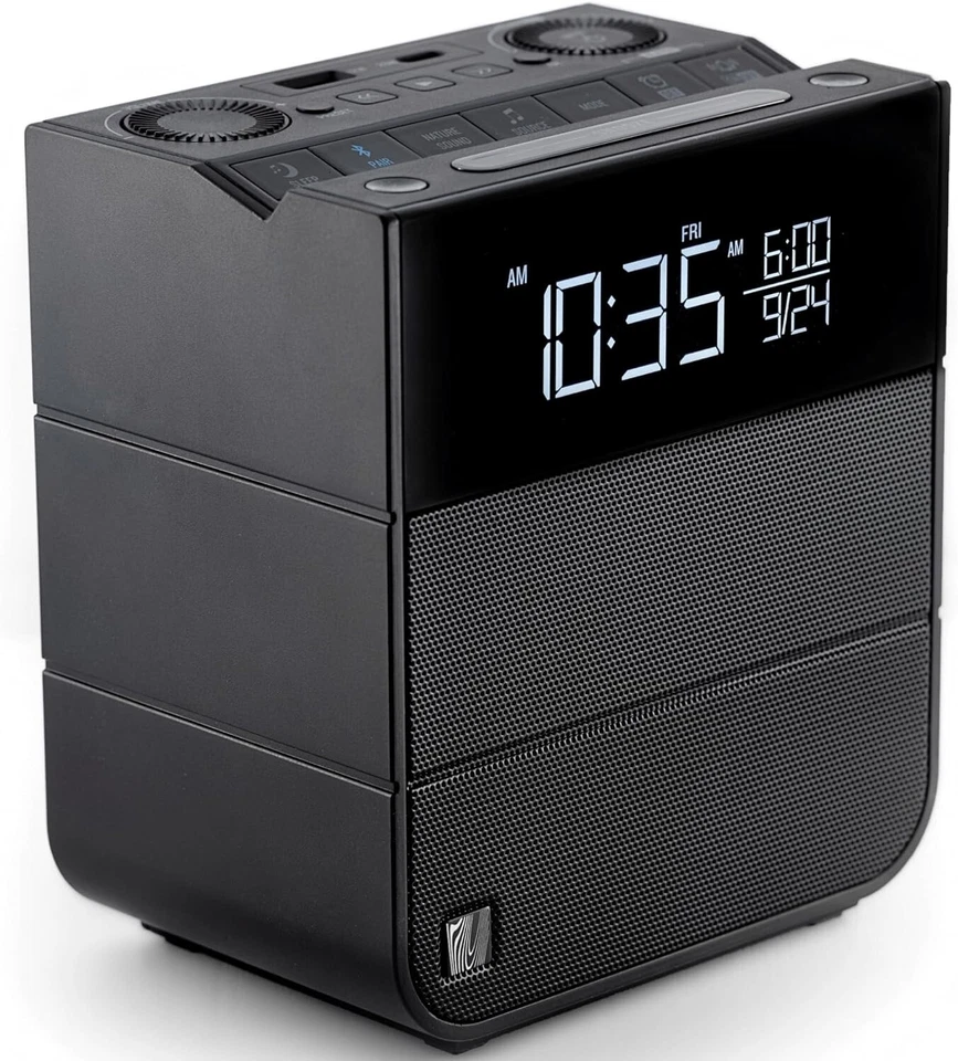 Sound Rise II: Compact Bedside Alarm Clock & Bluetooth Speaker with USB Charging - Image 3 of 4