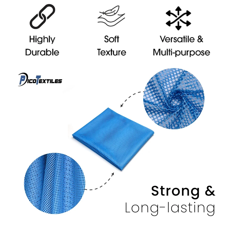 Tela Jersey Uniforme Atlético Columbia Azul King Malla - 60" Ancho - Agujeros Grandes Foto 2 de 4