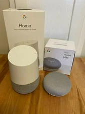Google Home and Google Home Mini Smart Assistant - White Slate (US)