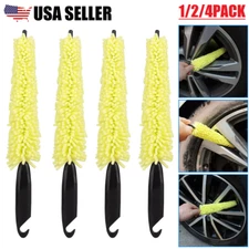 4× Car Detailing Cleaning Brush Tire Rim Washing Scrub Wheel Cleaner Tool Kit US