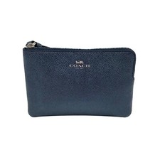 Coach Metallic Blue Pebbled Leather Kelsey Wr...