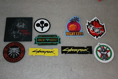 CYBERPUNK 2077, Witcher, Gwent PROMO Stickers GADGETS CD PROJECT RED