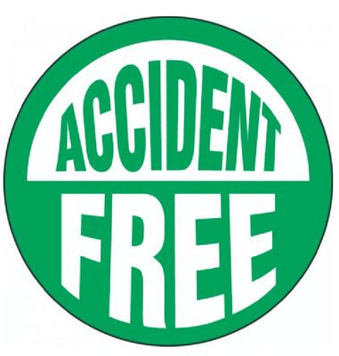Autoaufkleber Accident Free Hardhat H150 Land Stadt Sticker-12cm